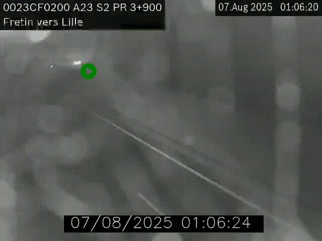 Webcam autoroute A23 à hauteur de Fretin. Vue orientée vers Lille