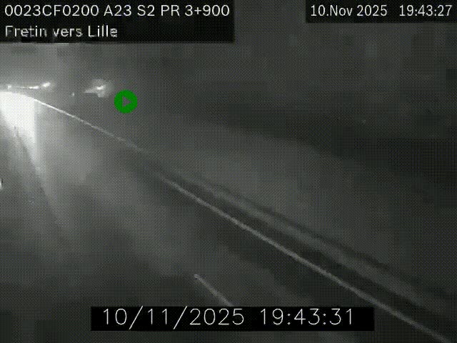 Webcam autoroute A23 à hauteur de Fretin. Vue orientée vers Lille