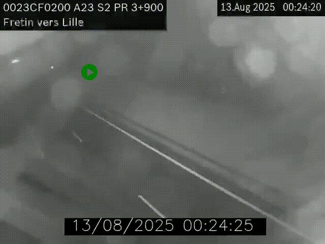 Webcam autoroute A23 à hauteur de Fretin. Vue orientée vers Lille