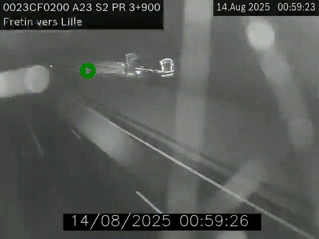 Webcam autoroute A23 à hauteur de Fretin. Vue orientée vers Lille