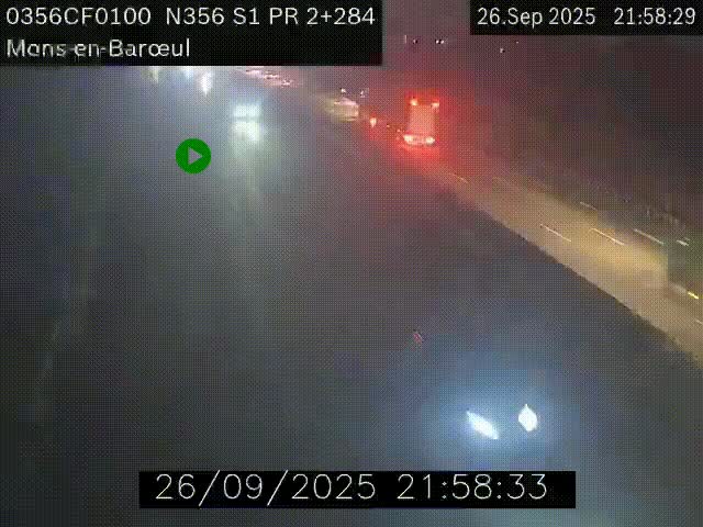 Webcam à l'entrée de Lille en direction du périphérique, à proximité de Mons-en-Baroeul sur la N356