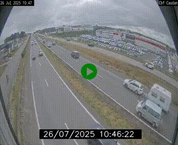 Webcam sur la N165 à hauteur de Caudan, dans le Morbihan.