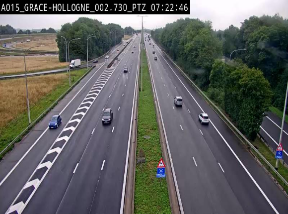 Caméra trafic Belgique - Grâce-Hollogne - E42, jonction avec A604, direction Loncin/Aéroport de Liège -  BK 3.2