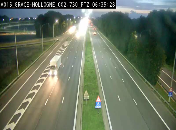 Caméra trafic Belgique - Grâce-Hollogne - E42, jonction avec A604, direction Loncin/Aéroport de Liège -  BK 3.2