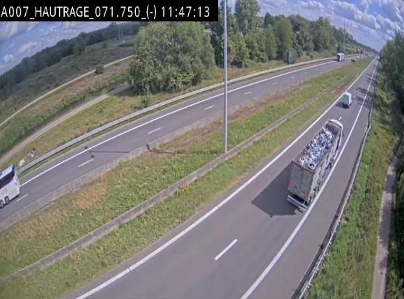 Webcam autoroute Belgique - Hautrage - E19 - BK 71.7