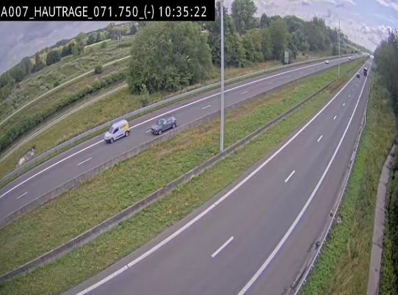 Webcam autoroute Belgique - Hautrage - E19 - BK 71.7