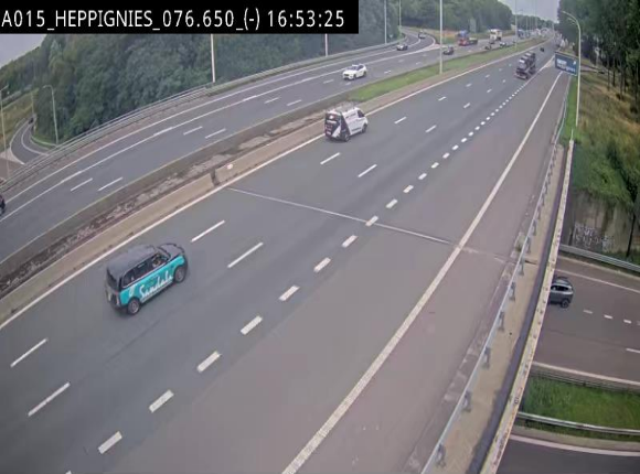 Webcam autoroute Belgique - Heppignies - E42 direction Namur - BK 76.4