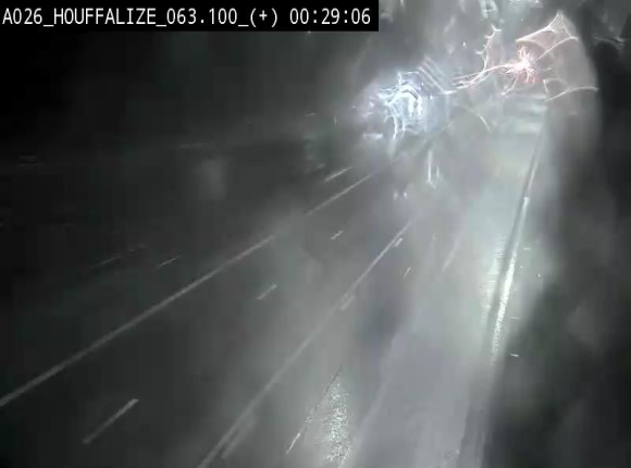 Webcam autoroute des Ardennes (E25/A26) à hauteur d'Houffalize. Vue orientée vers Baraque de Fraiture