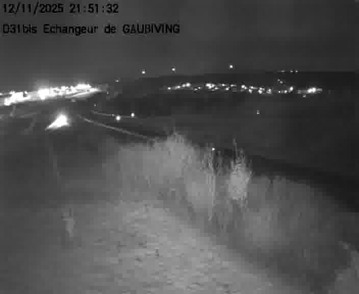 Dispositif d’observation sur D31bis (France) à Gaubiving, en direction de Sarreguemines, offrant une visualisation fiable des conditions de circulation.