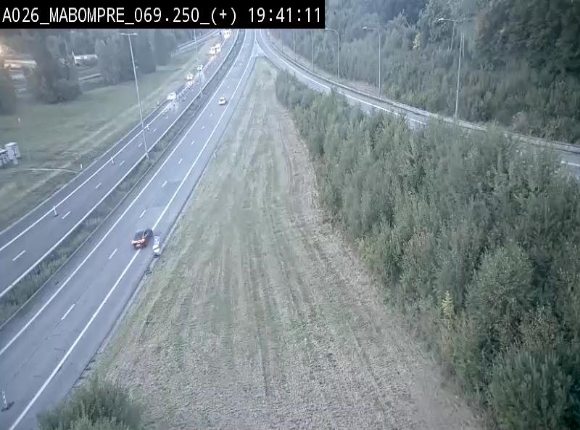 Webcam E25 (A26) à Mabompré. Vue orientée vers le Luxembourg