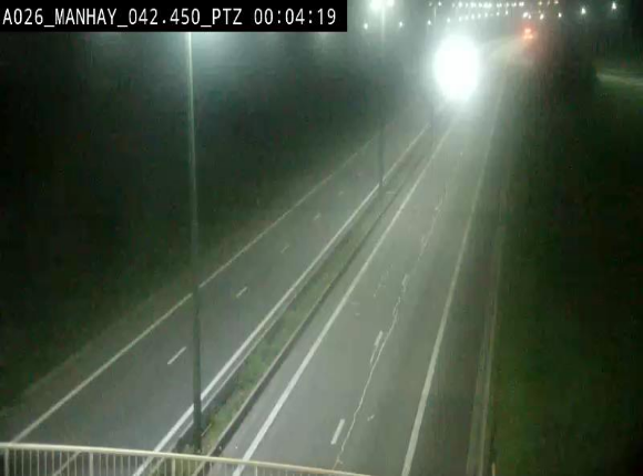 Webcam autoroute A26/E25 à hauteur de Manhay, à la jonction avec la N651 en direction de Liège - BK 42.4