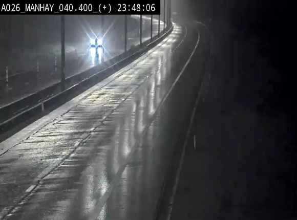 Webcam autoroute A26/E25 à hauteur de Manhay, avant la jonction avec la N651 en direction de Luxembourg - BK 40.4