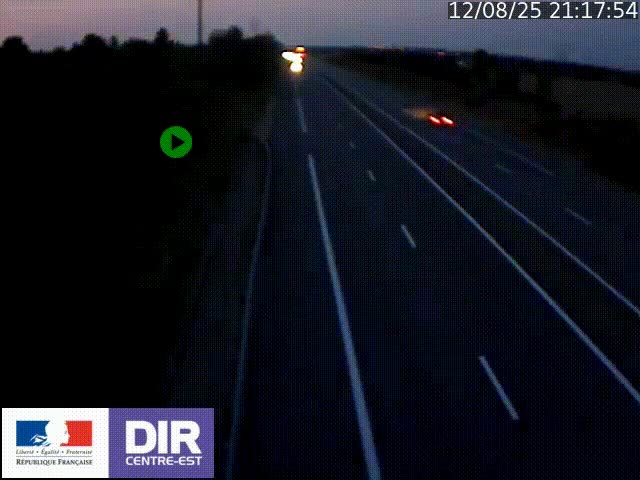 Webcam sur le contournement de Valence, sur la Nationale 7, à la jonction avec la N532, caméra orientée vers Grenoble