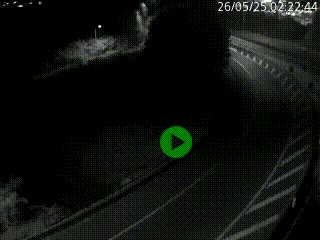 Caméra autoroute à la jonction entre l'A7 et la D301 (Boulevard urbain Sud de Lyon) à Feyzin, au sud de Lyon. Vue orientée vers Mions