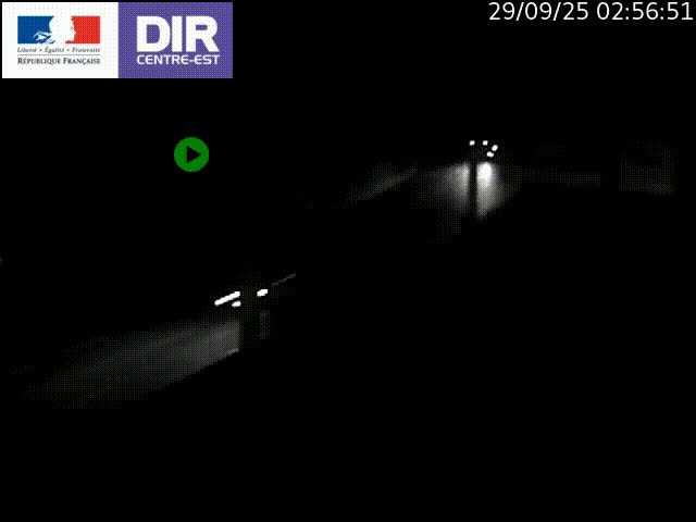 Caméra de circulation routière sur le boulevard périphérique Laurent Bonnevay de Lyon (D383) à hauteur de Bron, avant la jonction avec l'A43. Vue orientée vers l'échangeur