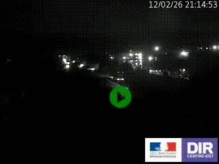 Webcam trafic au bout de l'A42, à la jonction avec le Boulevard Périphérique Nord de Lyon (D383) à Villeurbanne. Vue orientée vers Marseille