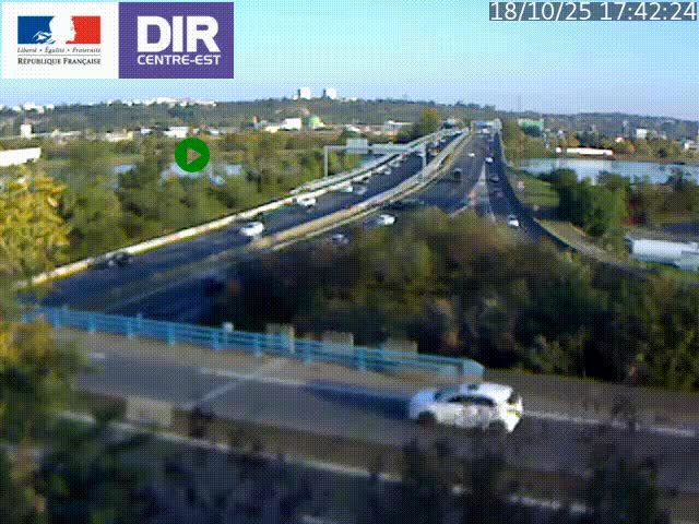 Webcam autoroute sur A450 à Pierre-Bénite en direction de Lyon et de l'autoroute A7