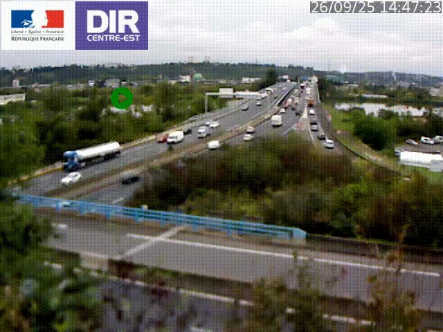Webcam autoroute sur A450 à Pierre-Bénite en direction de Lyon et de l'autoroute A7