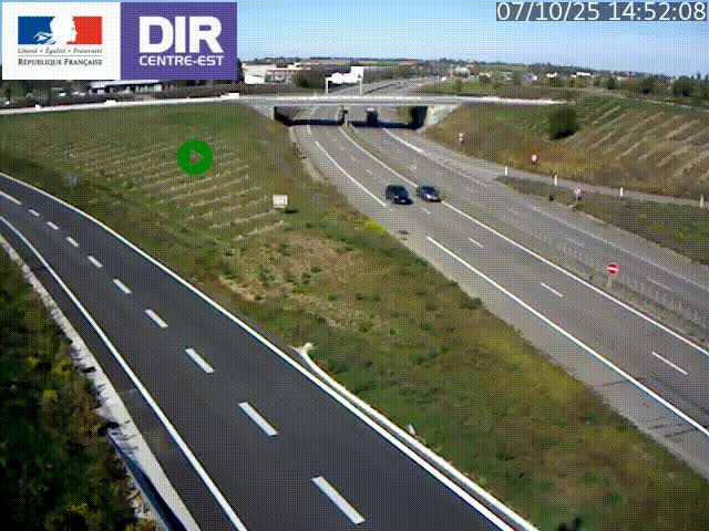Webcam sur le contournement de Valence, sur la Nationale 7, caméra orientée vers Lyon