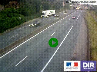 Caméra autoroutière sur l'A47 à hauteur de Givors, a proximité de Lyon. La webcam est orientée vers Lyon
