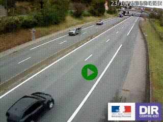 Caméra autoroutière sur l'A47 à hauteur de Givors, a proximité de Lyon. La webcam est orientée vers Lyon