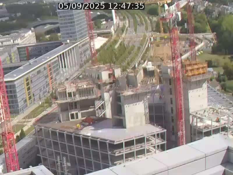 Webcam sur l'avenue John Fitzgerald Kennedy (N51) avec vue orientée vers le Findel