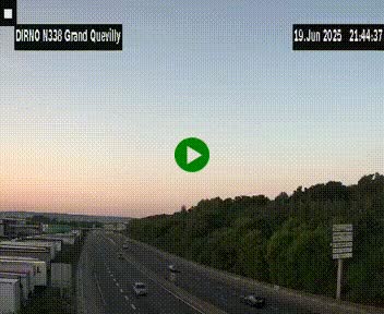 Webcam routière sur N338 à hauteur de Grand-Quevilly en périphérie de Rouen. Vue orientée vers Rouen