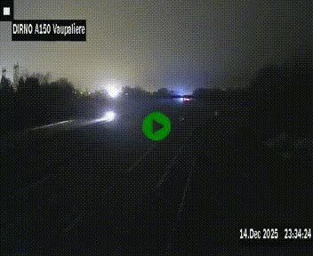 Webcam autoroute A150 à hauteur de La Vaupalière en périphérie de Rouen. Vue orientée vers Rouen