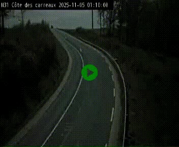 Webcam en haut de la Côte des Carreaux sur la N31 à Avesnes-en-Bray. Vue orientée vers Rouen