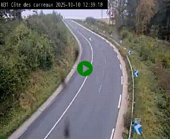 Webcam en haut de la Côte des Carreaux sur la N31 à Avesnes-en-Bray. Vue orientée vers Rouen