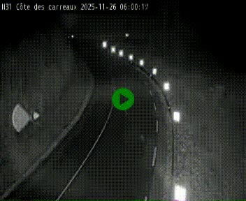 Webcam en haut de la Côte des Carreaux sur la N31 à Avesnes-en-Bray. Vue orientée vers Rouen