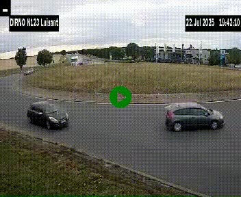 Webcam en périphérie de Chartres sur la N123, à hauteur de Luisant. Vue orientée vers Chartres