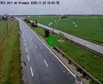 Webcam à hauteur de Vert-en-Drouais sur la N12, en périphérie de Dreux. Vue orientée vers Alençon
