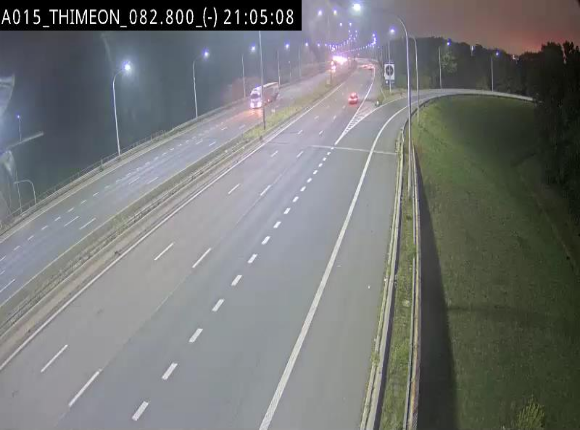 Caméra trafic Belgique - Thiméon - E42, jonction avec A54 (E420) direction La Louvière/Charleroi - BK 82.82