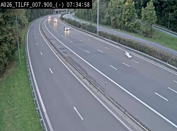 Webcam autoroute A26/E25 à Esneux, en Belgique en direction Luxembourg - BK 7.9