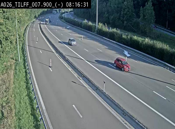 Webcam autoroute A26/E25 à Esneux, en Belgique en direction Luxembourg - BK 7.9