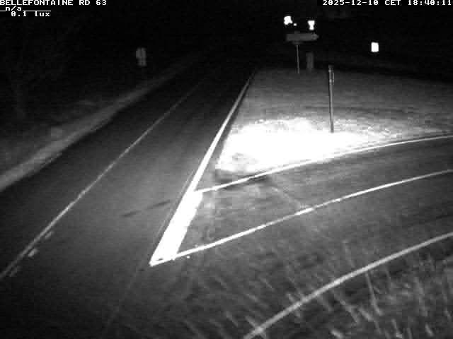 Webcam à Bellefontaine dans les Vosges à 552 mètres d'altitude sur la D63, à la jonction avec la D20A
