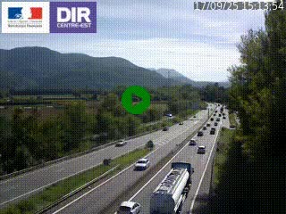 Caméra trafic à Meylan sur la Rocade-Sud de Grenoble en direction d'Aix-en-Provence