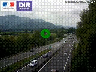 Caméra trafic à Meylan sur la Rocade-Sud de Grenoble en direction d'Aix-en-Provence