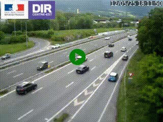 Caméra routière à hauteur de la sortie 15 Chambéry-centre au PK 4,103 en direction d'Albertville