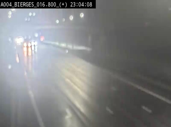 Webcam à Wavre, à hauteur de la sortie 5 Bierges. Vue orientée vers Namur