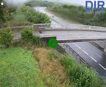 Webcam sur A84 à hauteur de Pont-Farcy, au niveau du pont autoroutier sur la Vire, au sud de Saint-Lô