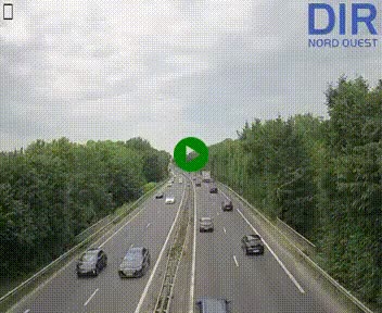 Webcam sur le périphérique de Caen (N814) à l'est de la ville, à Mondeville hauteur de la sortie 2, Presqu'île-Rives de l'Orne, au bout de l'autoroute A13
