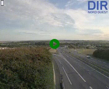 Webcam au début de l'A84 sur le périphérique Ouest de Caen (N814) à hauteur de la sortie 9, Porte de Bretagne