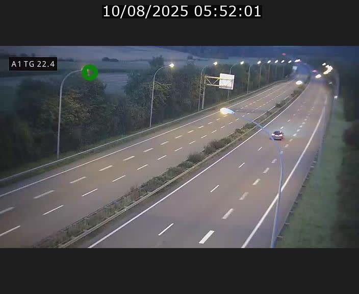 Traffic live webcam Luxembourg Flaxweiler - A1 direction Luxembourg - BK 22.4