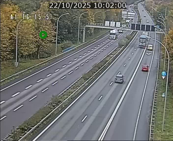 Traffic live webcam Luxembourg Munsbach - A1 direction Luxembourg - BK 15.5