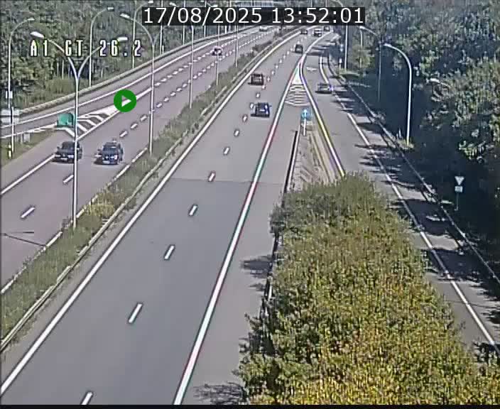 Traffic live webcam Luxembourg Grevenmacher - A1 direction Allemagne - BK 26.2