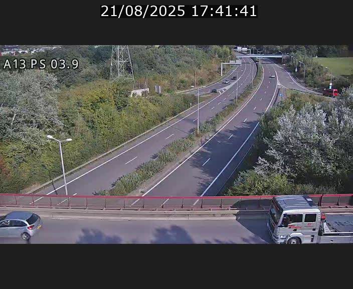 Traffic live webcam Luxembourg Differdange - A13 direction Esch-sur-Alzette - BK 3.9