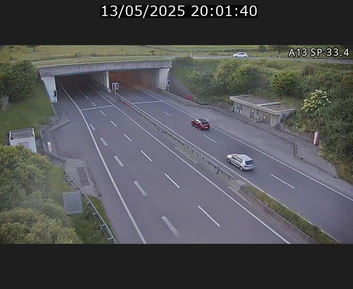 Webcam trafic sur A13 à hauteur d'Altwies en direction de Mondorf-les-bains et en provenance de l'Allemagne