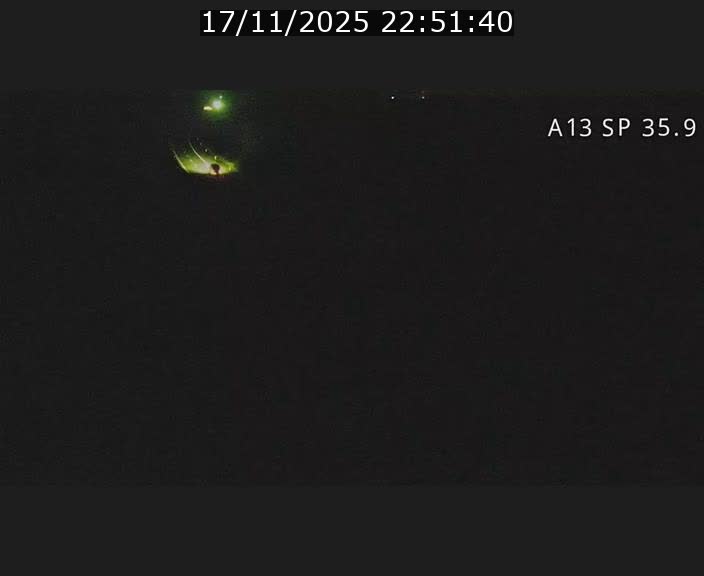 Webcam trafic sur A13 à l'entrée ouest du tunnel Markusbierg à Remerschen. Vue orientée vers Mondorf-les-Bains.